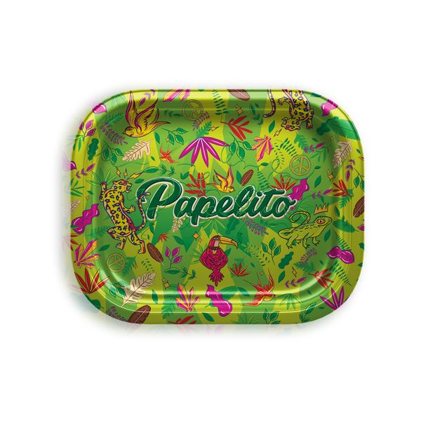 Bandeja de Metal Papelito Fauna e Flora Verde 14x18 Pequeno 35381.jpg